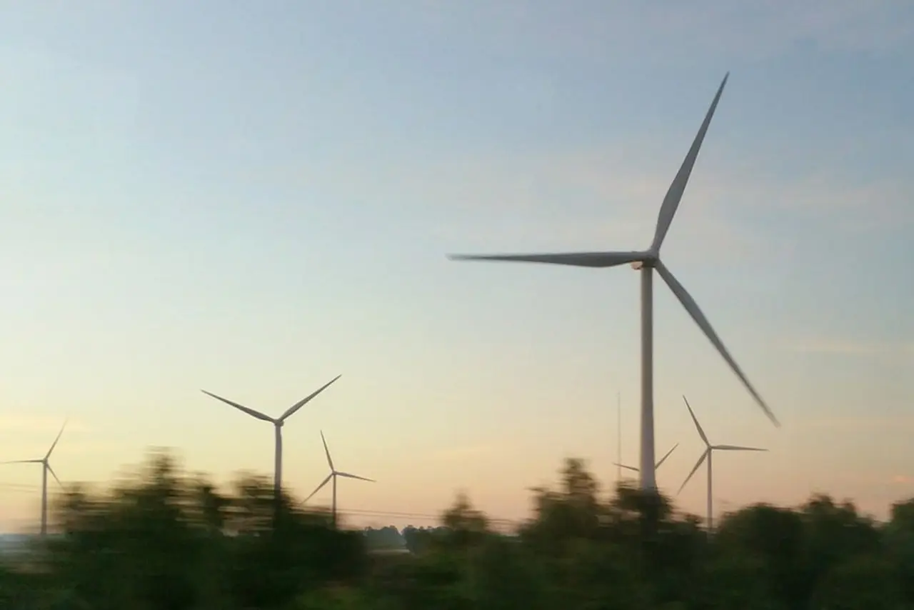 ロンドン北部の風力発電所