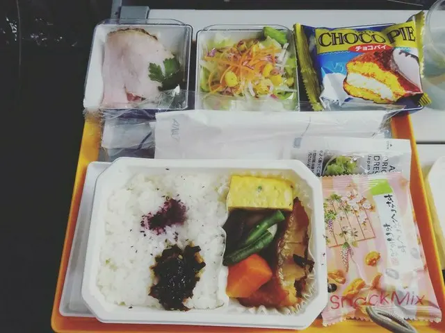 羽田空港から金浦空港までの機内食【韓国】