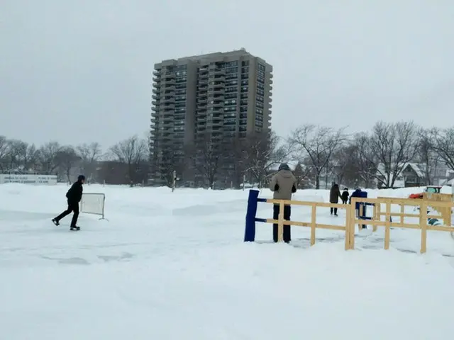 戦場公園のスケートリンク【カナダ・ケベック】