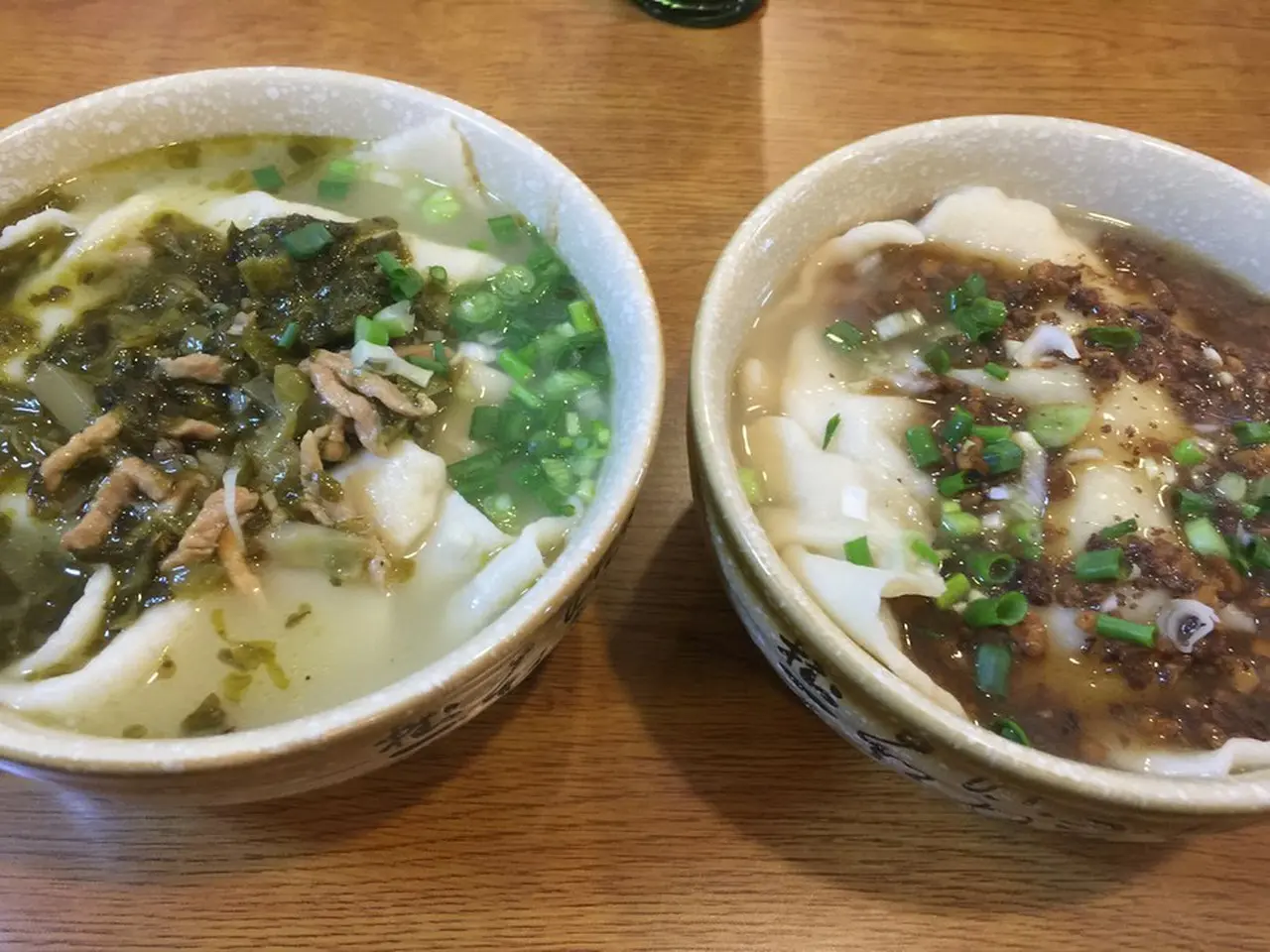 出来上がった麺